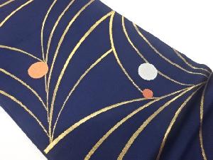 曲線に水玉模様織出し名古屋帯